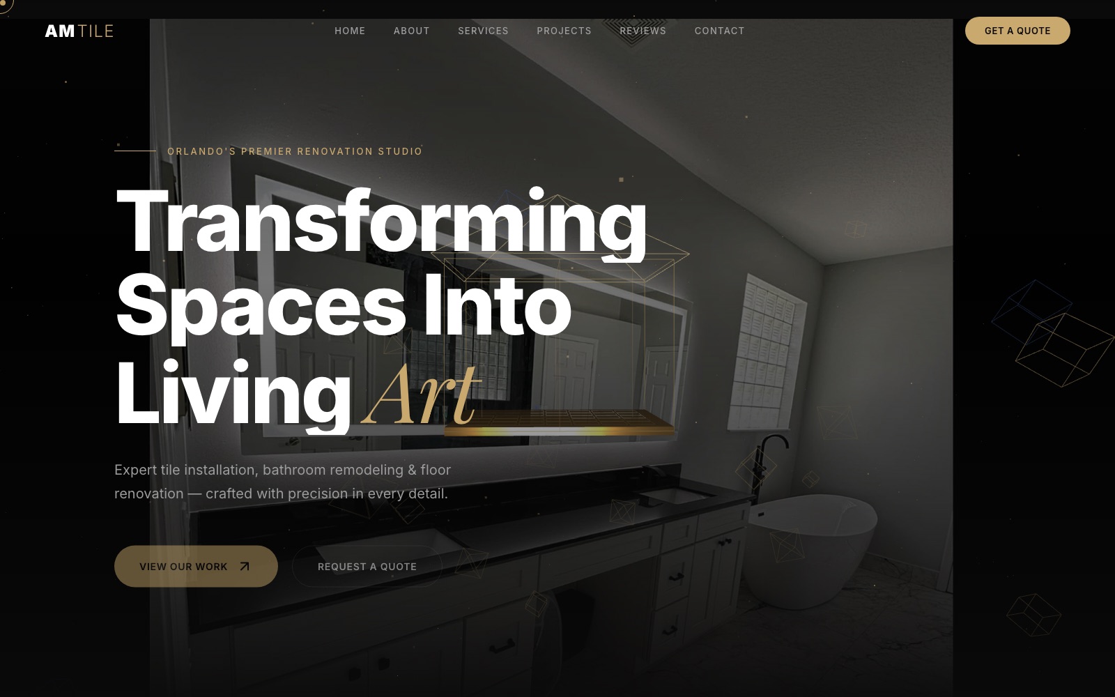 A M Tile — renovation studio website built by Vexion Labs